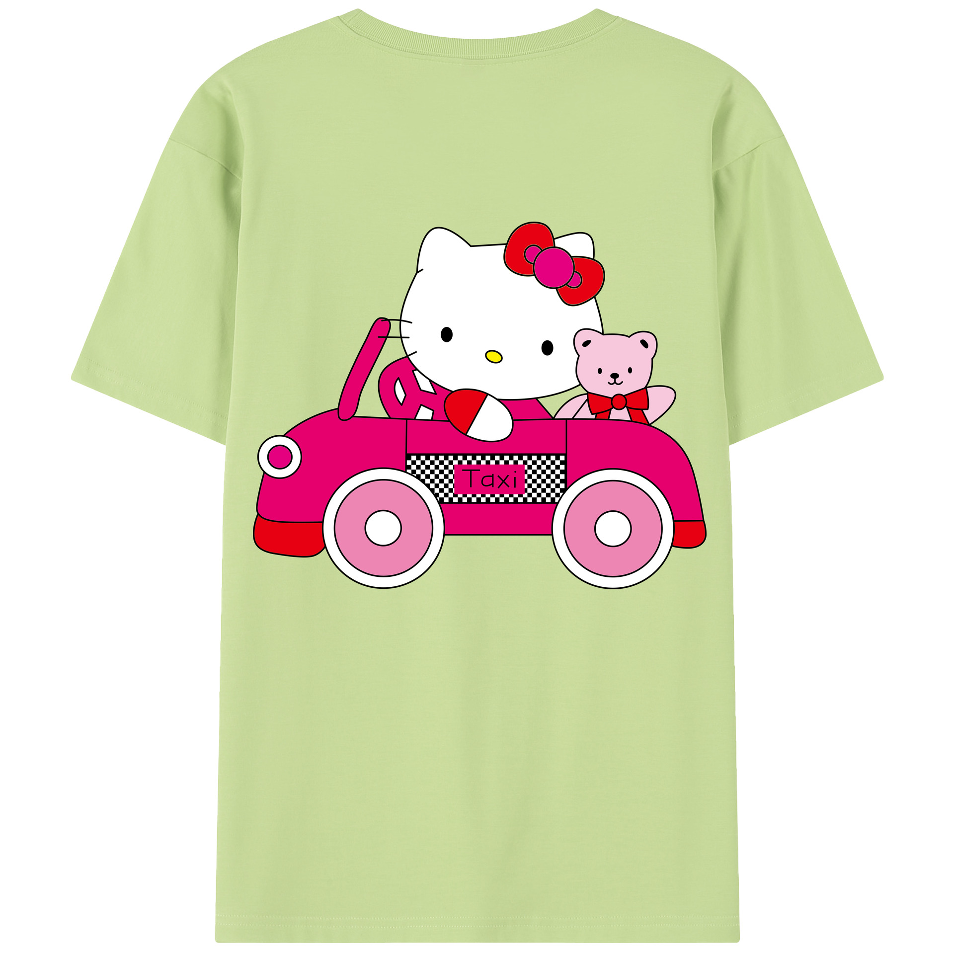 （画像用） Hello Kitty ハローキティ 綿100％半袖Tシャツ（背面プリント）